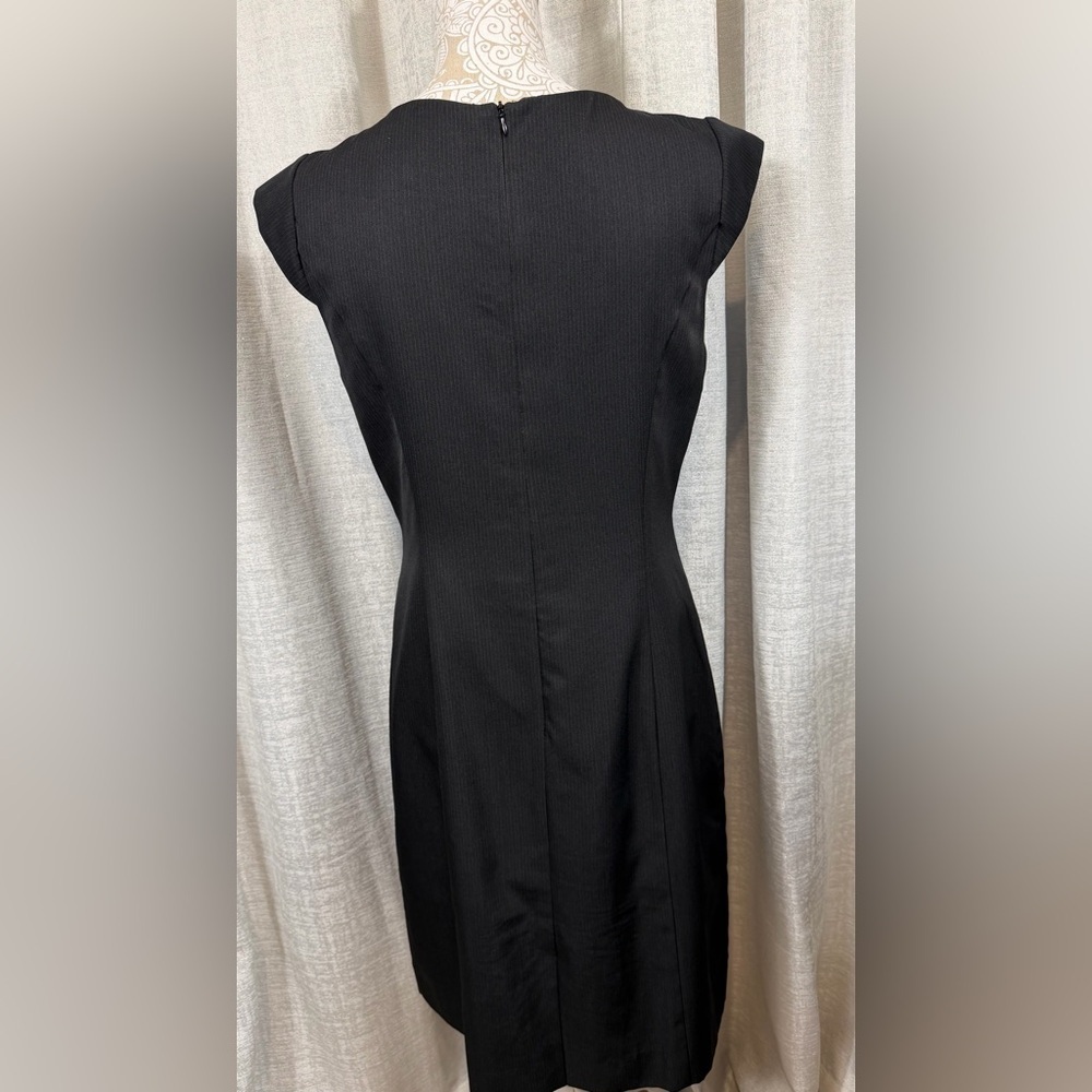 Studio I Elegant Black Midi Dress with Bow Detail - Picture 5 of 11